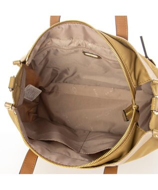 LA BAGAGERIE 【エコユース】ナイロン×型押しエナメル　2WAYミニトート ベージュ