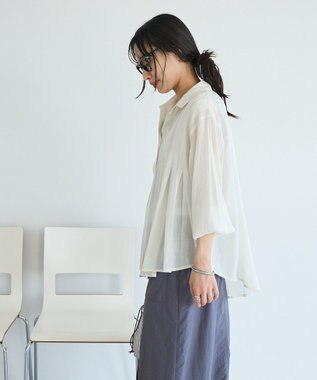 CRAFT STANDARD BOUTIQUE ヴィンテージボイルタックフレアシャツ Off White