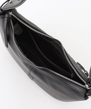 Y'SACCS イタリアンシープ　マルチポーチ付き　ホーボーバッグ ブラック