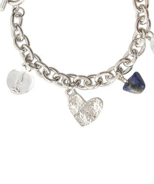 earth music&ecology ストーンＭＩＸチャームブレスレット Silver