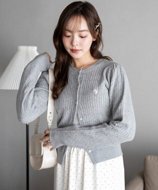 WEGO 【26年春新作】別注USPOLOケーブルニットカーデ グレー