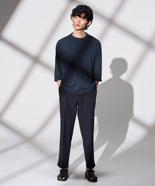 JOSEPH HOMME 【WEB限定】【新素材 / 新型】エンジニアドテック　リラックスフォルム クルーネック7分袖Ｔシャツ ネイビー系