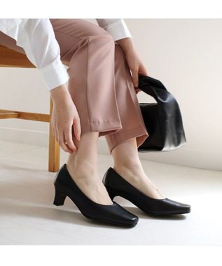 Pointer 日本製 本革シンプルパンプス ブラック