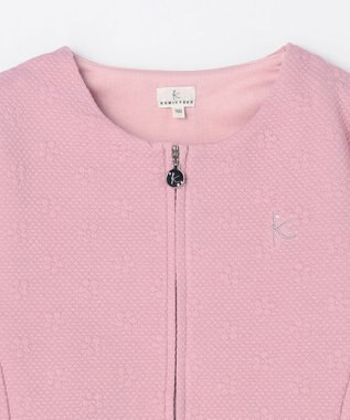 組曲 KIDS 【150-160㎝】フラワーキルト パーカー ラベンダー