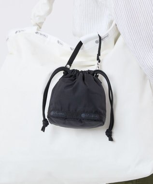 LeSportsac DRAWSTRING BUCKET CHARM/リサイクルドブラックJP