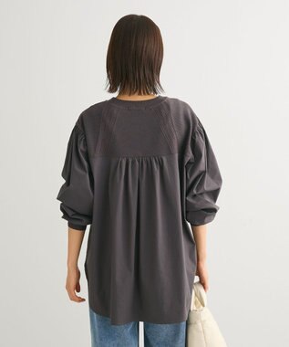 Green Parks ミニケーブルドッキングニットチュニック Charcoal Gray