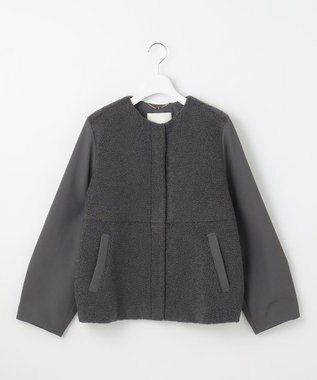 自由区 S 【洗える】ボアコンビ アウター スレート