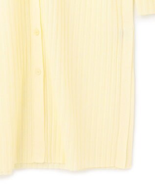 uncrave シアーニット リブロングカーディガン クリームイエロー