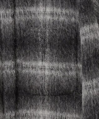 ICB ウールシャギーブルゾン ブラックチェック