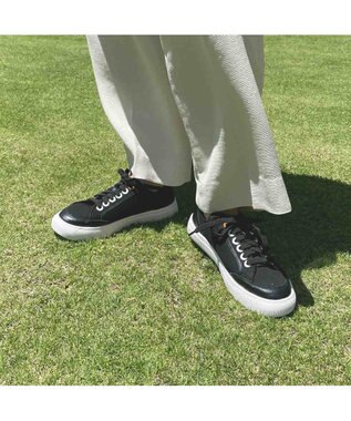 MODE ET JACOMO <carino>【レイン対応】【軽量】レースアップスニーカー ブラック