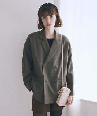 Maison de FLEUR リボンキルティングスマホポシェット Pink