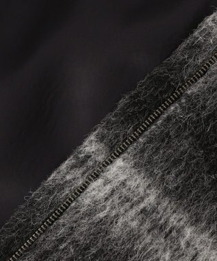 ICB ウールシャギーブルゾン ブラックチェック