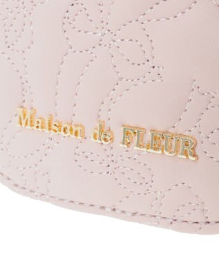 Maison de FLEUR リボンキルティングスマホポシェット Pink