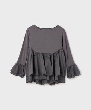 GRACE CONTINENTAL フレアカットトップ グレー