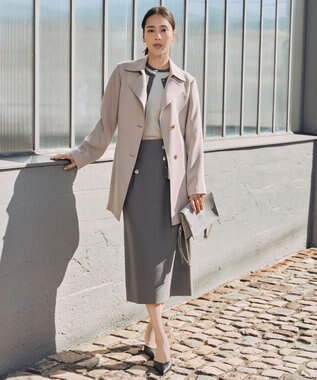 自由区 【アンサンブル対応・洗える】シャインハイゲージ5分袖 ニット ライトベージュ