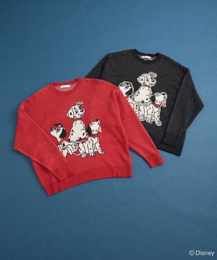 Green Parks １０１匹わんちゃん／ジャガードニット Red