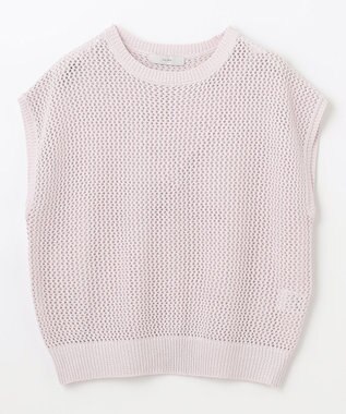 ANY フレンチスリーブメッシュニット ラベンダー