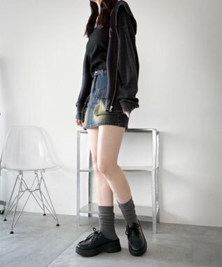 WEGO レースアップデザインサボ ブラック