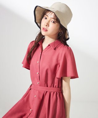 ANY SIS 【洗える】グログランリボン ハット ライトベージュ