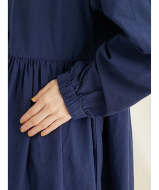 CRAFT STANDARD BOUTIQUE ウエスト切替ギャザーチュニック Navy