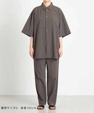 NAVE 【ReNAVE　撥水機能・UVカット・透湿・接触冷感・洗える】ナイロンタスランシャツ グレー系