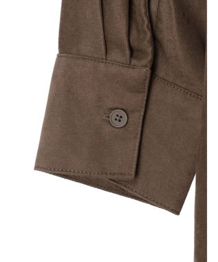 Green Parks マイクロピケシャツワンピース Camel