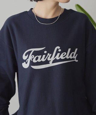 AMERICAN HOLIC Fairfield フロッキースウェットプルオーバー Navy