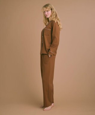 une nana cool 【綿100%】72/2 メガハイゲージパジャマ MADE WITH LIBERTY FABRIC マスタード