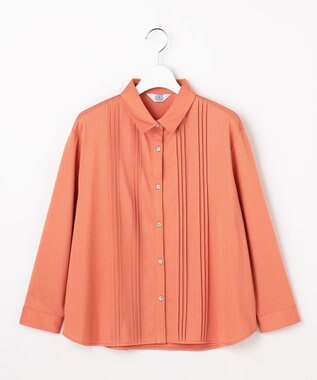 J.PRESS LADIES コンパクトトリコット シャツライク カットソー オレンジ系