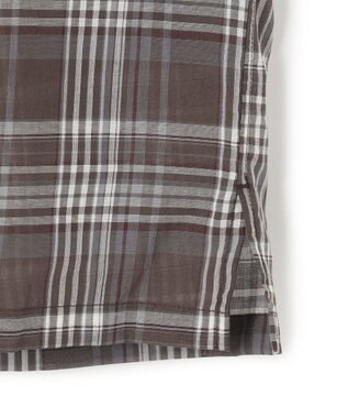 UNFILO MENS イージーケア エアリーシアーシャツ ブラウンチェック