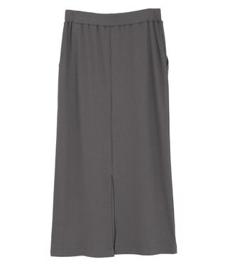 AMERICAN HOLIC 針抜きリブナロースカート Charcoal Gray