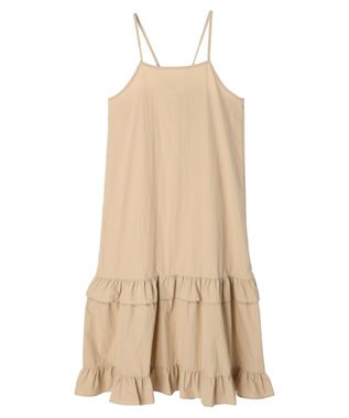 earth music&ecology ティアードキャミワンピース Beige