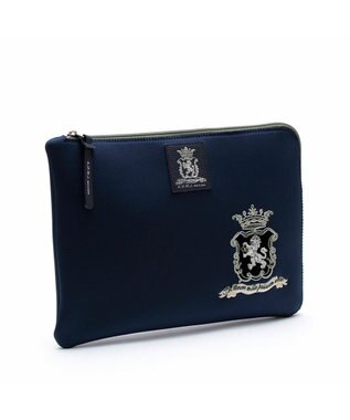 A.D.M.J. 【魔法の様に軽い】マジックライト/スパニッシュファブリックエンブレム刺しゅうフラットポーチ2セット(L/LL) マリノ