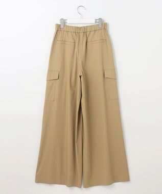 自由区 【カタログ掲載・接触冷感・UVカット・洗える】デニムライクボトムフレアワイド パンツ ベージュ