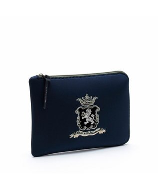 A.D.M.J. 【魔法の様に軽い】マジックライト/スパニッシュファブリックエンブレム刺しゅうフラットポーチ2セット(L/LL) マリノ