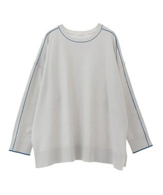 Green Parks アンチピリングライン入りニットプルオーバー Gray