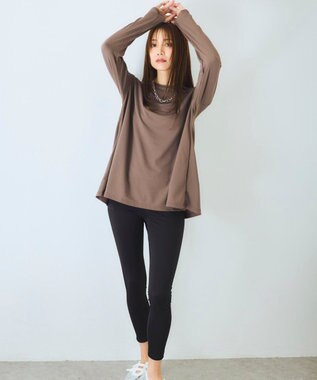 OP／FILA 【Kappa】長袖ラッシュT＋レギンス 上下セット ブラウン