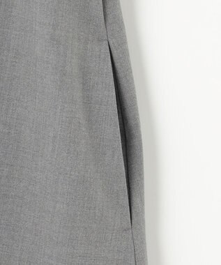 組曲 L 【KUMIKYOKU NAVY】ウーステッドライククロス シャツワンピース ミディアムグレー系