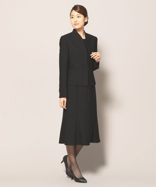 自由区 FORMAL 【前開きワンピース】ネルファータリンググログラン ジャケット+ワンピース ブラック系