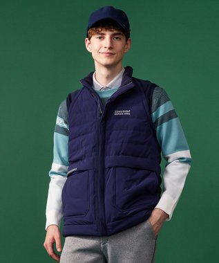 23区GOLF 【MEN】【防風/撥水/ストレッチ】【袖取り外しで2WAY】キルティング ブルゾン ダルブルー系