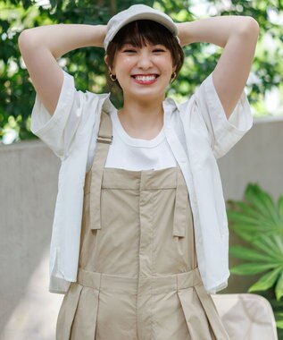 ANY L 【南明奈さんコラボ】撥水サロペット サンド