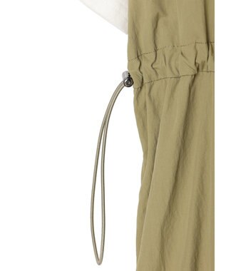 Green Parks 布帛ドッキングドロストワンピース Light Khaki