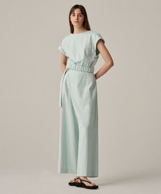 uncrave 【手洗い可】コットンリネンツイル ブラウス（uncrave WHITE） サックス