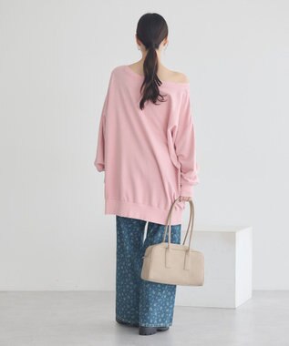 earth music&ecology ランダム刺繍オフショルプルオーバー Pink