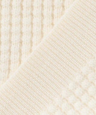 23区 【23区 lab.】ワッフル クルーネック ニット アイボリー系