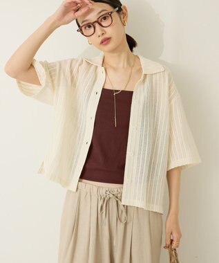 AMERICAN HOLIC メッシュ半袖ブラウス