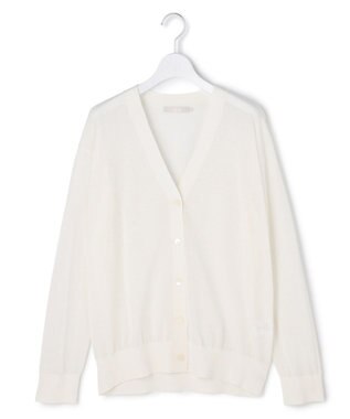 ICB 【先行予約】 リネンブレンドシアー カーディガン オフホワイト