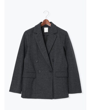 Te chichi ウール混ジャージーテーラードジャケット チャコールグレー
