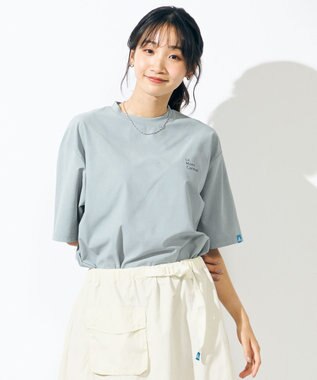 SHARE PARK LADIES 【UVカット・吸水速乾・ストレッチ・軽量 】バックプリントTシャツ ブルーグレー系