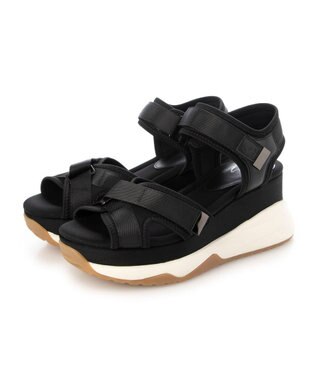 ing <ing>厚底スポーツサンダル ブラック